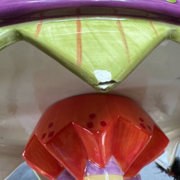 Dept 56 Patience Brewster witch feet Halloween spooky cake plate stand decor - Picture 2 of 15